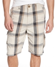 Clambake, anyone? These cool cargo shorts from American Rag go wherever the warm weather takes you. Clambake, anyone? These cool cargo shorts from American Rag go wherever the warm weather takes you.