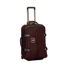The Victorinox expandable wheeled suitcase boasts a spacious main compartment with straps, a mesh pocket, and 2 zip expansion. A large front zip pocket offers for quick access to important items. External strap system keeps contents secure. Removable Attach-a-bag strap secures an additional bag to the front for consolidated travel. Sturdy rear corner guards and TPE plastic kick plates protect vulnerable areas. One-touch dual trolley handle system. YKK Racquet Coil zippers provide superior strength. The Victorinox expandable wheeled suitcase boasts a spacious main compartment with straps, a mesh pocket, and 2 zip expansion. A large front zip pocket offers for quick access to important items. External strap system keeps contents secure. Removable Attach-a-bag strap secures an additional bag to the front for consolidated travel. Sturdy rear corner guards and TPE plastic kick plates protect vulnerable areas. One-touch dual trolley handle system. YKK Racquet Coil zippers provide superior strength.