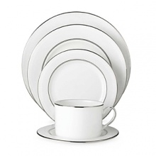 Cypress Point Fine China shows the classic, timeless design that Kate Spade is known for. This china is ivory colored with a textured border and platinum rim. Cypress Point Fine China shows the classic, timeless design that Kate Spade is known for. This china is ivory colored with a textured border and platinum rim.