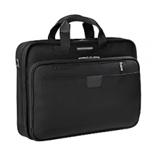 Extremely compact and easy to carry, this slim Briggs & Riley briefcase holds all your tech gear without slowing you down. It boasts a SpeedThru™ pocket for hassle-free airport security checks, a porthole for an MP3 player headphone cord, and organizer pockets for pens, business cards, flash sticks, a key fob and more. Slip back pocket allows case to slide over the Outsider® luggage handles. Fits most 14 laptops. Extremely compact and easy to carry, this slim Briggs & Riley briefcase holds all your tech gear without slowing you down. It boasts a SpeedThru™ pocket for hassle-free airport security checks, a porthole for an MP3 player headphone cord, and organizer pockets for pens, business cards, flash sticks, a key fob and more. Slip back pocket allows case to slide over the Outsider® luggage handles. Fits most 14 laptops.
