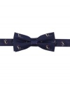 Crafted in fine silk for the superbly dress young man. He'll don his Tommy Hilfiger bow tie proudly all winter long.