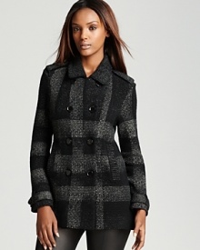 Proving tweed and plaid are still chic, this of-the-moment Burberry London coat wows on the weekend in a tailored silhouette rendered in a warm wool blend. Proving tweed and plaid are still chic, this of-the-moment Burberry London coat wows on the weekend in a tailored silhouette rendered in a warm wool blend.