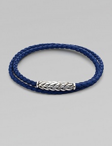 Brightly-hued woven leather with magnetic chevron clasp of sterling silver.LeatherLength, about 24Imported Brightly-hued woven leather with magnetic chevron clasp of sterling silver.LeatherLength, about 24Imported