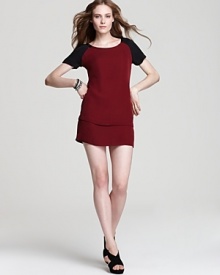 Put a new spin on cocktail style with this silk Rebecca Minkoff dress touting beading at the sleeves for polished shine. Perfect when you want to embrace the trends, but still want to appear truly sophisticated. Put a new spin on cocktail style with this silk Rebecca Minkoff dress touting beading at the sleeves for polished shine. Perfect when you want to embrace the trends, but still want to appear truly sophisticated.