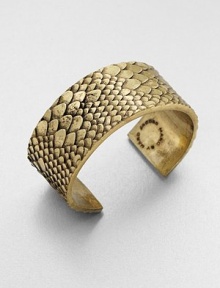 An edgy and unique style featuring a dragon scale design. Rhodium and palladium oxidedDiameter, about 2Slip-on styleImported An edgy and unique style featuring a dragon scale design. Rhodium and palladium oxidedDiameter, about 2Slip-on styleImported