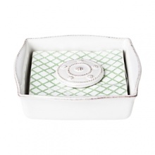 Maintain a clean and composed bar with this cocktail napkin set, including a base and charming medallion to weigh the napkins down. Maintain a clean and composed bar with this cocktail napkin set, including a base and charming medallion to weigh the napkins down.