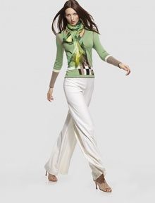 Graphic panels of contrasting colors dress up this warm, intarsia-knit design.V necklineLong sleeves70% wool/20% silk/10% cashmereDry cleanMade in ItalyModel shown is 5'11 (180cm) wearing US size Small. Graphic panels of contrasting colors dress up this warm, intarsia-knit design.V necklineLong sleeves70% wool/20% silk/10% cashmereDry cleanMade in ItalyModel shown is 5'11 (180cm) wearing US size Small.