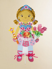Dress up your giant paper dolls and put on a fashion show! Just punch, peel, stick and glue! Set includes four 14¿ dolls, lots of precut clothes and paper shapes, finger crayons, buttons, pipe cleaners, doilies, stickers, chunky glue stick and easy picture instructions.14 tallRecommended for ages 3 and upImported Dress up your giant paper dolls and put on a fashion show! Just punch, peel, stick and glue! Set includes four 14¿ dolls, lots of precut clothes and paper shapes, finger crayons, buttons, pipe cleaners, doilies, stickers, chunky glue stick and easy picture instructions.14 tallRecommended for ages 3 and upImported