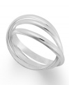 Roll out a new look. Giani Bernini's simple and stylish ring features three interlocking bands that roll freely. Crafted in sterling silver. Size 7 or 8.