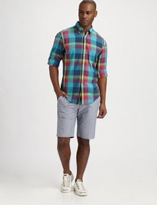 A shorts style for the distinguished gentleman, delicately crafted in soft cotton with subtle contrast stitching for a sophisticated feel.Pleated frontSide slash, back welt pocketsInseam, about 10CottonMachine washImported A shorts style for the distinguished gentleman, delicately crafted in soft cotton with subtle contrast stitching for a sophisticated feel.Pleated frontSide slash, back welt pocketsInseam, about 10CottonMachine washImported