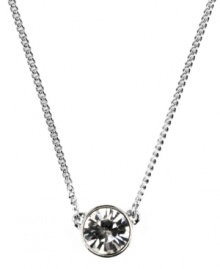 Simple sparkle. Givenchy's imitation rhodium-plated mixed metal necklace features the prettiest crystal glass pendant. Approximate length: 16 inches + 2-inch extender. Approximate drop: 3/8 inch. Simple sparkle. Givenchy's imitation rhodium-plated mixed metal necklace features the prettiest crystal glass pendant. Approximate length: 16 inches + 2-inch extender. Approximate drop: 3/8 inch.