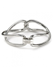Michael Kors elegantly entwined bangle makes a modern token of love. Michael Kors elegantly entwined bangle makes a modern token of love.