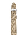 Michele goes for the gold with this watch strap. Designed to update your favorite watch, it's interchangeable with heads from the brand's much-coveted collection.