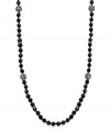 Wrap up your look in this bold, beaded style. Lauren by Ralph Lauren's chic strand necklace features faceted jet beads (8 mm) and mixed metal stations for a look that stands out in a crowd. Approximate length: 60 inches.
