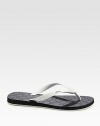 Rubber thong sandal with logo detail.Rubber soleMade in Italy