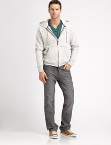 A comfortable cord option, with an all-time favorite fit, in a cool hue with subtle whiskering at the hip.Five-pocket styleZip flyInseam, about 3457% cotton/43% polyesterMachine washMade in USA A comfortable cord option, with an all-time favorite fit, in a cool hue with subtle whiskering at the hip.Five-pocket styleZip flyInseam, about 3457% cotton/43% polyesterMachine washMade in USA