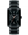 Traditional with bold appeal, this black-on-black Synthesis collection watch from esQ Movado brings mystery to your look.