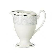 Soft and romantic, the Alana Collection is adorned with a white, textured design atop an intricate blue pattern. This fine bone china adds more than just a touch of elegance to your table Soft and romantic, the Alana Collection is adorned with a white, textured design atop an intricate blue pattern. This fine bone china adds more than just a touch of elegance to your table