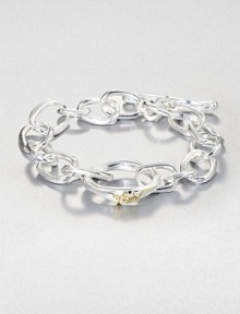 From the Scultura Collection. A stunning, organically-shaped sterling silver link style with a signature motif design. Sterling silverLength, about 8Toggle closureImported From the Scultura Collection. A stunning, organically-shaped sterling silver link style with a signature motif design. Sterling silverLength, about 8Toggle closureImported