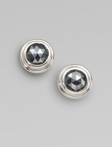 From the Bedeg Collection. This simply chic design features a lovely faceted hematite stone set in sleek sterling silver. HematiteSterling silverSize, about ½Post backImported From the Bedeg Collection. This simply chic design features a lovely faceted hematite stone set in sleek sterling silver. HematiteSterling silverSize, about ½Post backImported
