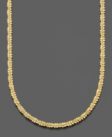 Texture and shine add a touch of intrigue to this versatile 14k gold chain necklace. Approximate length: 20 inches.