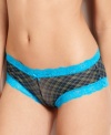 Pretty and sweet. JT Intimate's Argyle hipster features all-around mesh with cute lacy trim. Style #JTS14C2-B