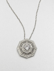 EXCLUSIVELY AT SAKS.COM. A brilliant piece in a geometric design with vintage appeal on a link chain. CrystalsCubic zirconiaRhodium-plated brassLength, about 16 to 18 adjustablePendant size, about .75Lobster clasp closureImported EXCLUSIVELY AT SAKS.COM. A brilliant piece in a geometric design with vintage appeal on a link chain. CrystalsCubic zirconiaRhodium-plated brassLength, about 16 to 18 adjustablePendant size, about .75Lobster clasp closureImported