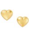 A romantic accent. Giani Bernini's petite stud earrings feature a puffed heart shape in 24k gold over sterling silver. Approximate diameter: 1/4 inch.