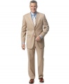 The perfect tan. Set yourself apart from a sea of black and charcoal grey in this tan suit from Jones New York.