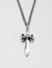 A sterling silver link chain design features a small dagger pendant with logo detail in celebration of the brand's trademark charm and personality.Sterling silverLength about 24Lobster claspMade in USA A sterling silver link chain design features a small dagger pendant with logo detail in celebration of the brand's trademark charm and personality.Sterling silverLength about 24Lobster claspMade in USA