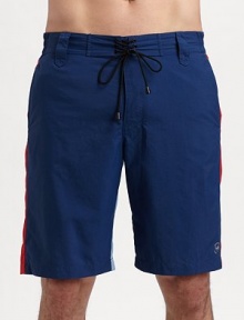 A longer, knee-nipping fit perfect for the summer ahead in a quick-dry blend of cotton and nylon. Lace-up waist Side slash pockets Inseam, about 10 55% cotton/45% nylon Hand wash Imported A longer, knee-nipping fit perfect for the summer ahead in a quick-dry blend of cotton and nylon. Lace-up waist Side slash pockets Inseam, about 10 55% cotton/45% nylon Hand wash Imported