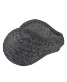 Stylish herringbone ear warmer provides three layers of protection to keep you warm, dry and comfortable on the coldest of winter days. A patented, behind-the-head design fits comfortably over ears and can be worn with hats, helmets and glasses. Collapses for easy storage. Stylish herringbone ear warmer provides three layers of protection to keep you warm, dry and comfortable on the coldest of winter days. A patented, behind-the-head design fits comfortably over ears and can be worn with hats, helmets and glasses. Collapses for easy storage.
