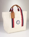Our cotton twill tote celebrates Team USA's participation in the 2012 Olympic Games and is finished with signature embroidery and classic detailing.