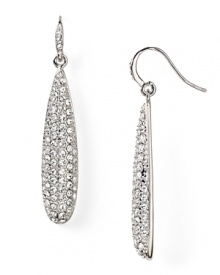 ABS by Allen Schwartz's crystal-encrusted drops add drama after dark. Slip on these sparkly earrings to take your favorite LBD from staid to stunning. ABS by Allen Schwartz's crystal-encrusted drops add drama after dark. Slip on these sparkly earrings to take your favorite LBD from staid to stunning.
