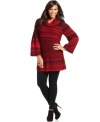 Snag fresh fashion this season with Style&co.'s long sleeve plus size sweater, crafted from a mixed knit.