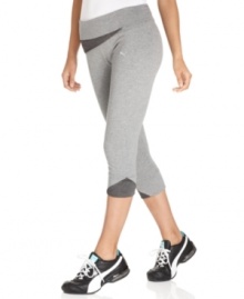 Perfect for running, walking or training, Puma's sleek capri pants feature bold contrasting details for a look that embodies chic athleticism. Wear them with your favorite tee or tank for a stylish active look. Perfect for running, walking or training, Puma's sleek capri pants feature bold contrasting details for a look that embodies chic athleticism. Wear them with your favorite tee or tank for a stylish active look.