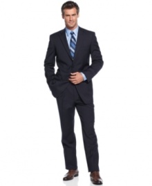 For season-less style, you can't beat the timeless sophistication of this navy suit from Jones NY.
