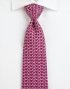 A vivid print enlivens this fine silk tie.SilkDry cleanMade in Italy