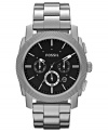An industrial strength chronograph watch built with masculine style, from Fossil's Machine collection.