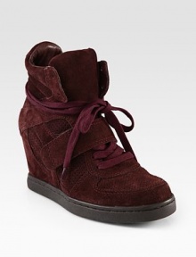 Must-have sneakers rendered in ultra-soft suede, with a hidden wedge and wrap-around laces. Hidden wedge, 4 (100mm)Rubber platform, ¾ (20mm)Compares to a 3¼ heel (80mm)Suede upperLeather liningRubber solePadded insoleImported Must-have sneakers rendered in ultra-soft suede, with a hidden wedge and wrap-around laces. Hidden wedge, 4 (100mm)Rubber platform, ¾ (20mm)Compares to a 3¼ heel (80mm)Suede upperLeather liningRubber solePadded insoleImported