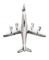 The perfect gift for your favorite jet-setter. Rembrandt's intricate airplane charm is crafted from sterling silver and will make the perfect addition to her favorite charm bracelet or necklace. Approximate drop: 1-1/4 inches.