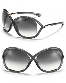 Tom Ford's sunglasses have open lens detail at temple; gradient lenses. Logo on temple tips. Case included. Tom Ford's sunglasses have open lens detail at temple; gradient lenses. Logo on temple tips. Case included.