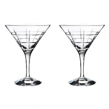 Orrefors Street Martini Pair Orrefors Street Martini Pair