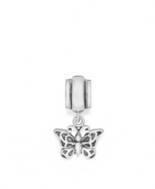 The sterling silver butterfly dangles from a ridged bead for a fluttery effect. Donatella is a playful collection of charm bracelets and necklaces that can be personalized to suit your style! Available exclusively at Macy's. The sterling silver butterfly dangles from a ridged bead for a fluttery effect. Donatella is a playful collection of charm bracelets and necklaces that can be personalized to suit your style! Available exclusively at Macy's.