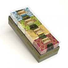 An indulgent collection of triple-milled luxury bath bars featuring all 4 Santa Barbara fragrances: Mediterranean Jasmine, Golden Pomegranate, Lime & Orange Blossoms and Cedar Rose. These divine soaps are each vegetable based and contain exceptional moisturizing properties to leave your skin silky and refreshed with a welcome and delicate scent. An indulgent collection of triple-milled luxury bath bars featuring all 4 Santa Barbara fragrances: Mediterranean Jasmine, Golden Pomegranate, Lime & Orange Blossoms and Cedar Rose. These divine soaps are each vegetable based and contain exceptional moisturizing properties to leave your skin silky and refreshed with a welcome and delicate scent.