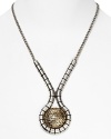 Inject some serious edge into your jewel box with this molten pendant necklace from Low Luv by Erin Wasson, crafted for a tough-chic look from silver plated metal.