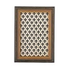 Faux distressed wood is accented with a gold-tone inner trim, in this traditionally elegant frame from Tizo.