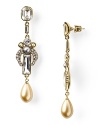 Feminine with a vintage feel, ABS by Allen Schwartz' drop earrings are heavy on sparkle. The deco-chic baubles make an alluring statement with both sleek frocks and glamourous gowns.