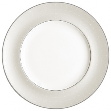 The embodiment of simplicity and grace, platinum bands and pure white stitches with raised dots adorn a pearlescent linen border. Inspired by the silk fabrics in Monique's evening gown designs, pearlized blue and tan accent colors create a look that is both elegant and beautifully serene. The embodiment of simplicity and grace, platinum bands and pure white stitches with raised dots adorn a pearlescent linen border. Inspired by the silk fabrics in Monique's evening gown designs, pearlized blue and tan accent colors create a look that is both elegant and beautifully serene.