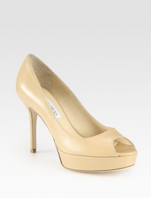 A sturdy platform lifts this signature peep toe design in luxurious Italian leather. Self-covered heel, 4 (100mm)Covered platform, 1 (25mm)Compares to a 3 heel (75mm)Leather upperPeep toeLeather lining and solePadded insoleMade in Italy A sturdy platform lifts this signature peep toe design in luxurious Italian leather. Self-covered heel, 4 (100mm)Covered platform, 1 (25mm)Compares to a 3 heel (75mm)Leather upperPeep toeLeather lining and solePadded insoleMade in Italy